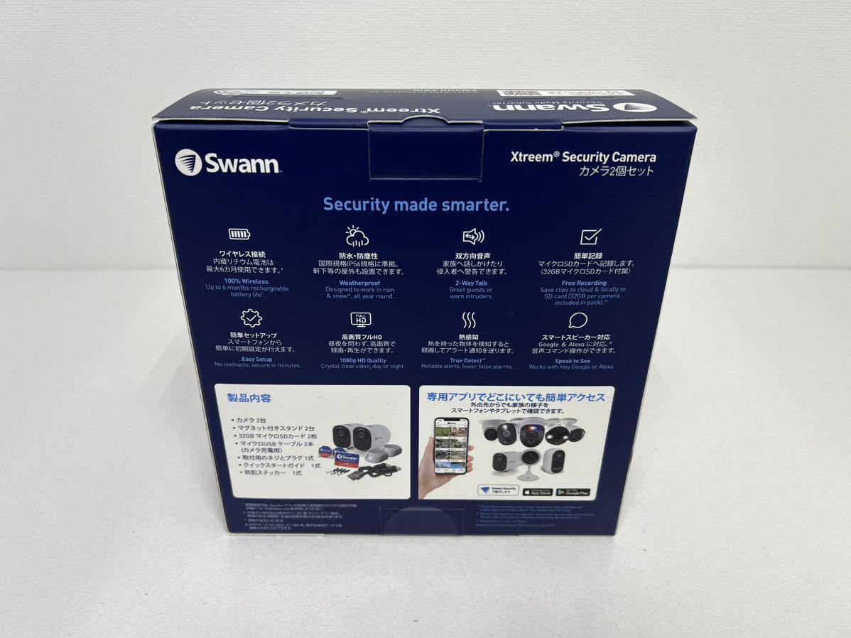 A3324◆Swann Xtreem Security Camera スワン 大容量バッテリー搭載完全ワイヤレス見守りカメラ SWIFI-XTRCM32G2PK-JP カメラ2個セット_画像6