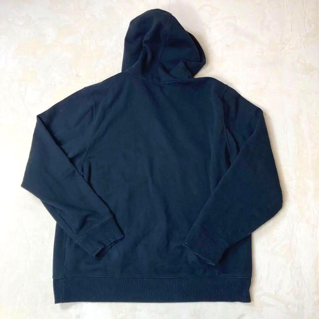 美品　STUSSY WEAR ステューシー　パーカー　XL オーバーサイズ　フリース　ブラック　裏起毛　スウェット　トレーナー_画像3