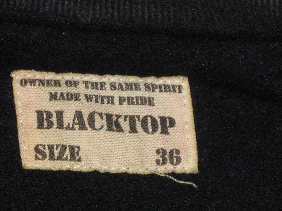 ブラックトップモーターサイクル BLACKTOP MOTORCYCLE ホースレザーデッキジャケット サイズ３６（M）の画像6