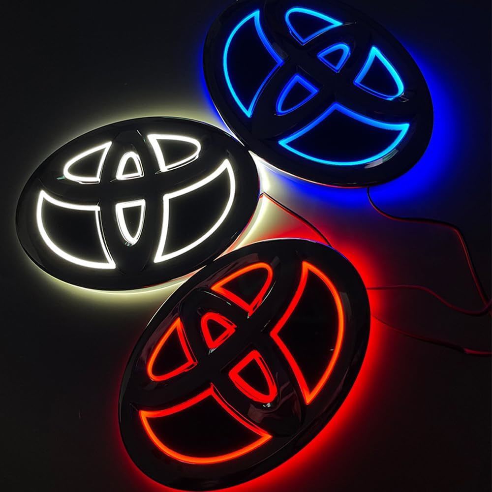 【送料無料】トヨタ 5D LEDエンブレム 10×6.8cm 白or赤or青 セルシオ、86 他_画像1