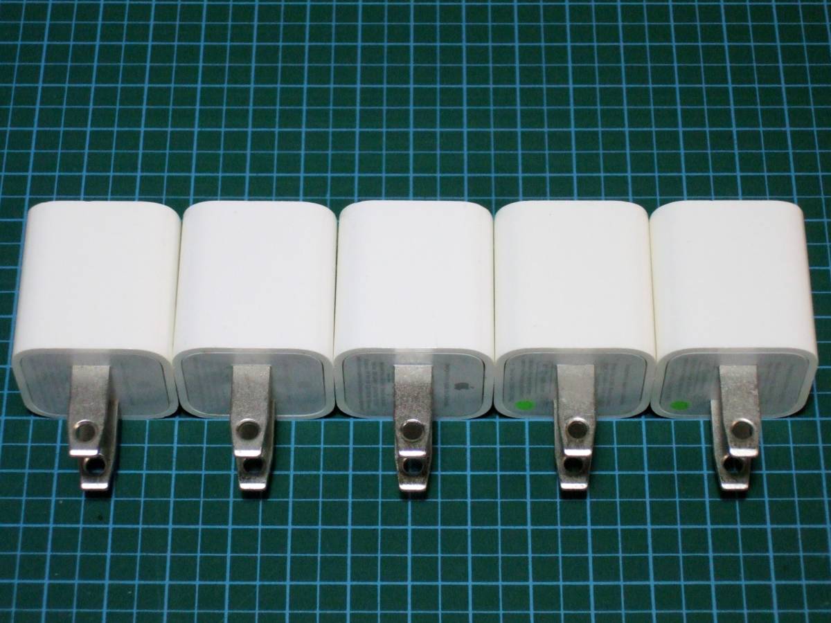 【Apple純正 5個セット】5W USB 電源アダプタ A1385 A1265 iPhone充電器 中古【送料無料】_画像5