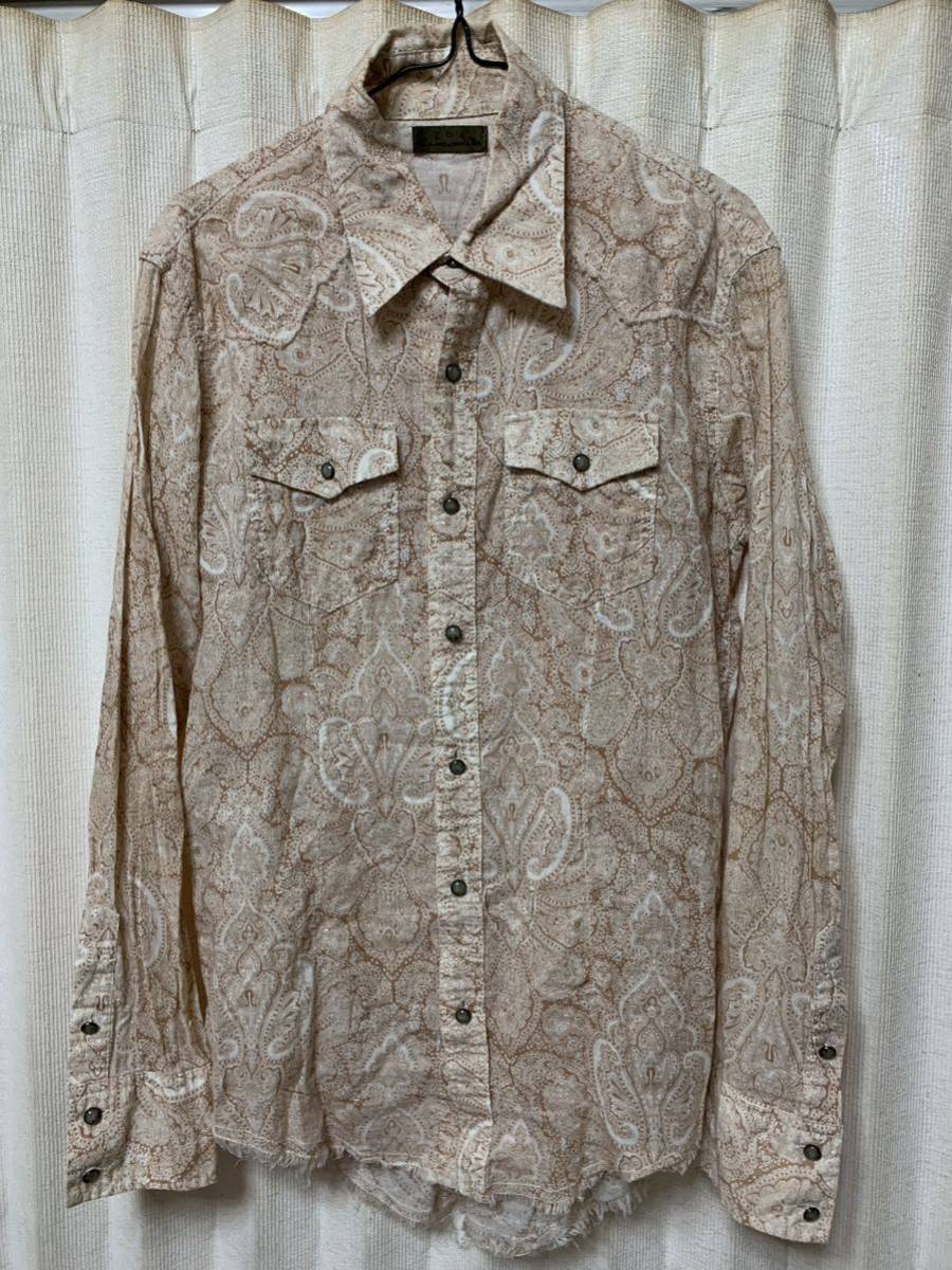 00s G.O.A Archive Paisley shirt ゴア アーカイブ ペイズリーシャツ goa rare vintage Y2K Japanese label_画像1