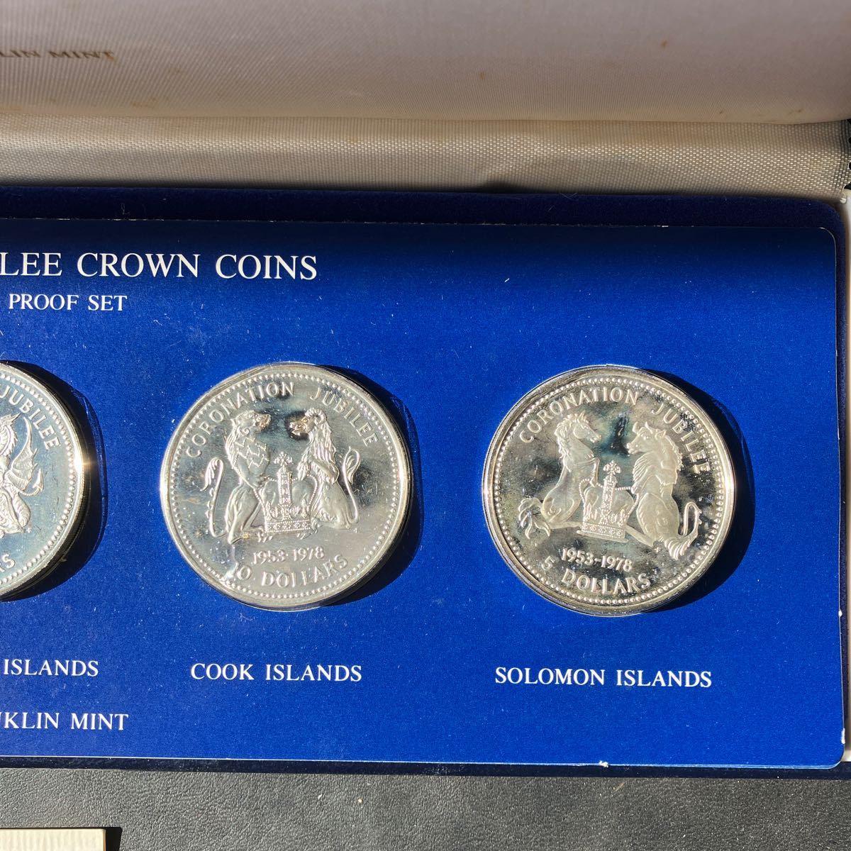 1978年　THE CORONATION JUBILEE CROWN COINS プルーフ銀貨5枚セット★18_画像6