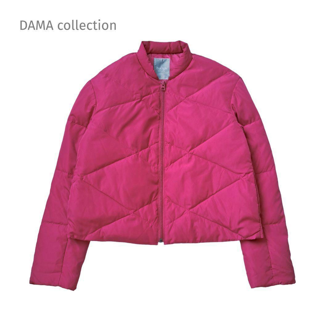 DAMA collection ダーマコレクション ピンク ダウンジャケット コート アウター S レディース 長袖 秋 冬 ジップ ファスナー