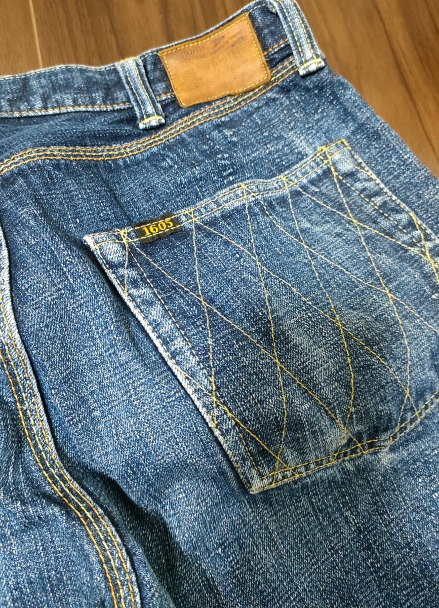 トロフィークロージング　1605ダートデニム　W34 Dirt Denim デニム　TROPHY CLOTHING　リーバイス　ウエストライド　ジーパン_画像4