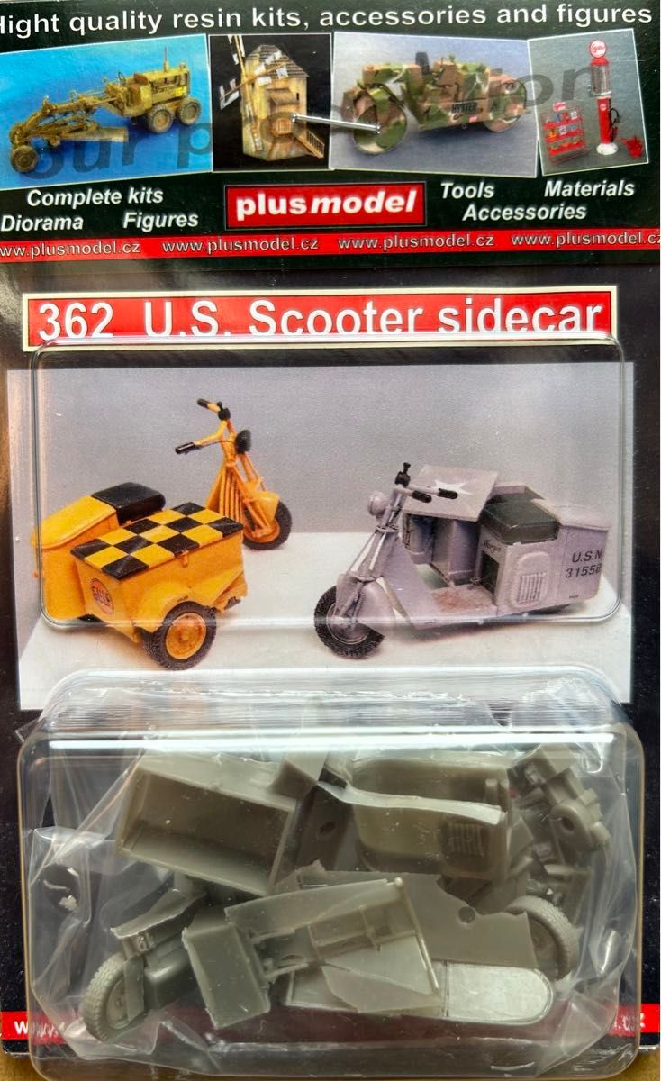 プラスモデル　1/35スケール U.S. SCOOTER SIDECAR