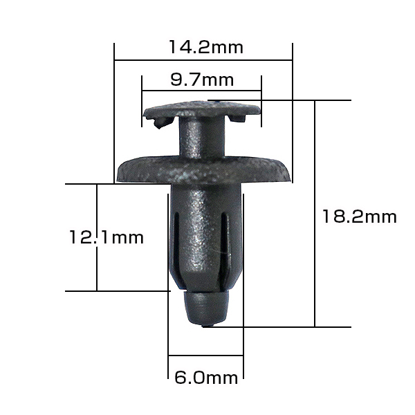 10個入 ダイハツ 純正品番 90467-06133-F0 プッシュターンリベット クリップ グロメット クリップピン カーファスナー OEM 純正互換品_画像2