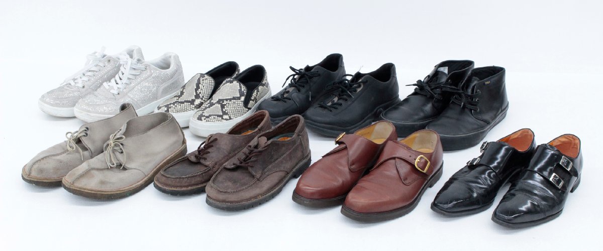 【中古品】サイズ色々 スニーカー 革靴 8足 まとめ REGAL リーガル Clarks クラークス PELLICO SUNNY ペリーコ サニー 他：_画像1