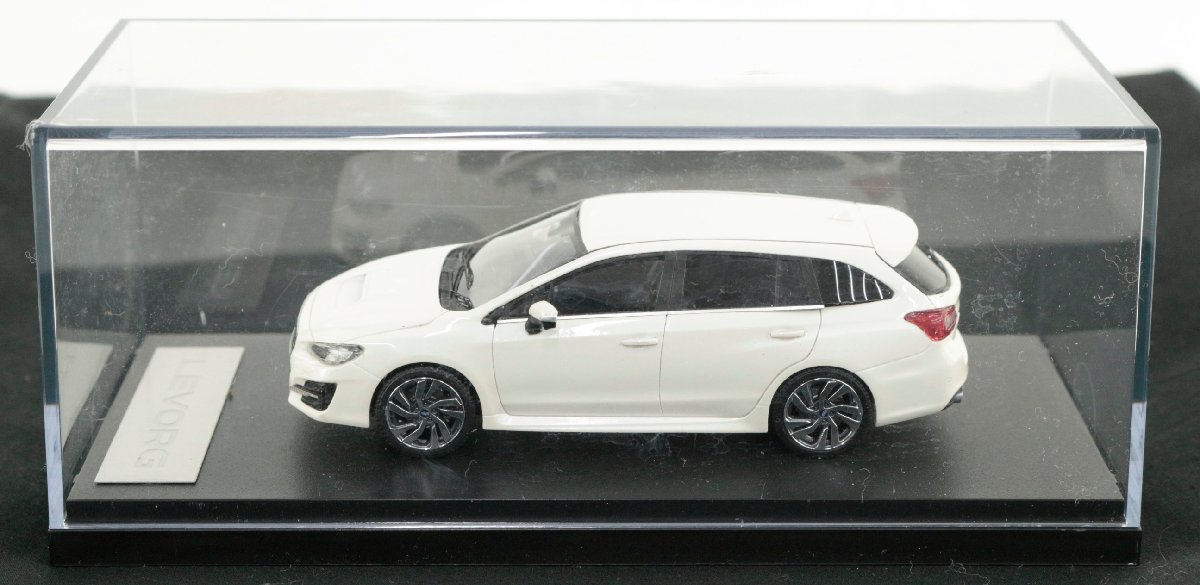 【中古品】1/43 SUBARU LEVORG1.6GT-S 2017 Crystal White Pearl スバル レヴォーグ クリスタルホワイトパール PM43106W ミニカー°°_画像2