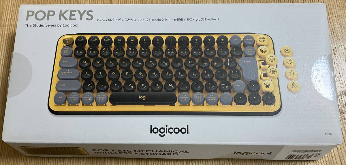 Logicool POP KEYS K730YL ＋ POP MOUSE M370YL 静音ワイヤレス マウスセット Logi Bolt付き キーボードにチャタリングあり_画像7
