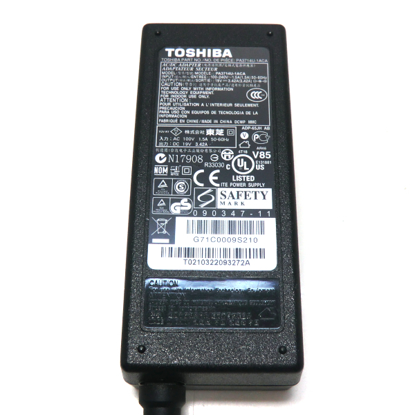 ■東芝/TOSHIBA PC電源アダプタ パソコン用アダプター PA3714U-1ACA■入力 AC 100V　1.5A 50-60Hz■出力 DC 19V 3.42A■中古【管理：家電】_画像5