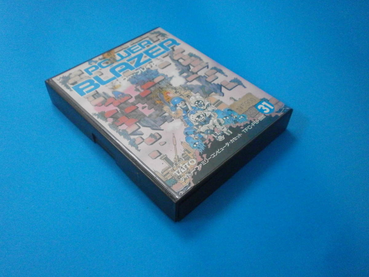 *30年以上前のタイトー　パワー・ブレイザー　未使用です。購入時からカセットにラップがかかっています。表紙が強く日焼けしています**_画像3