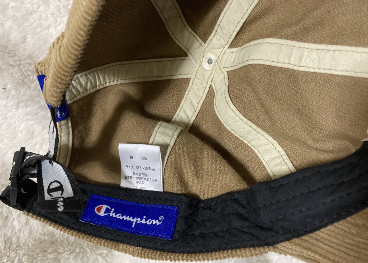 この季節の必需品!![Champion チャンピオン]コーデュロイのスナップバックキャップCAP帽子/フリーサイズ(56.5−58.5cm)ブラウン/男女OK_画像7