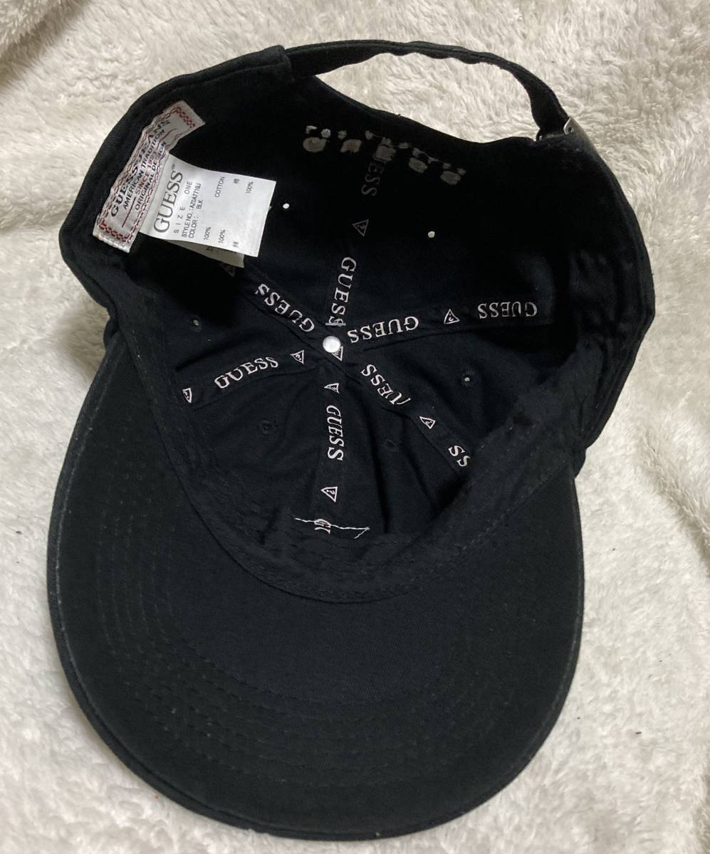 直輸入キャップ♪【GUESS JEANS ゲス】シンプルデザイン/ブラックカラー/フリーサイズ/スナップバックキャップ帽子CAP/男女OK/ユニセックス_画像5