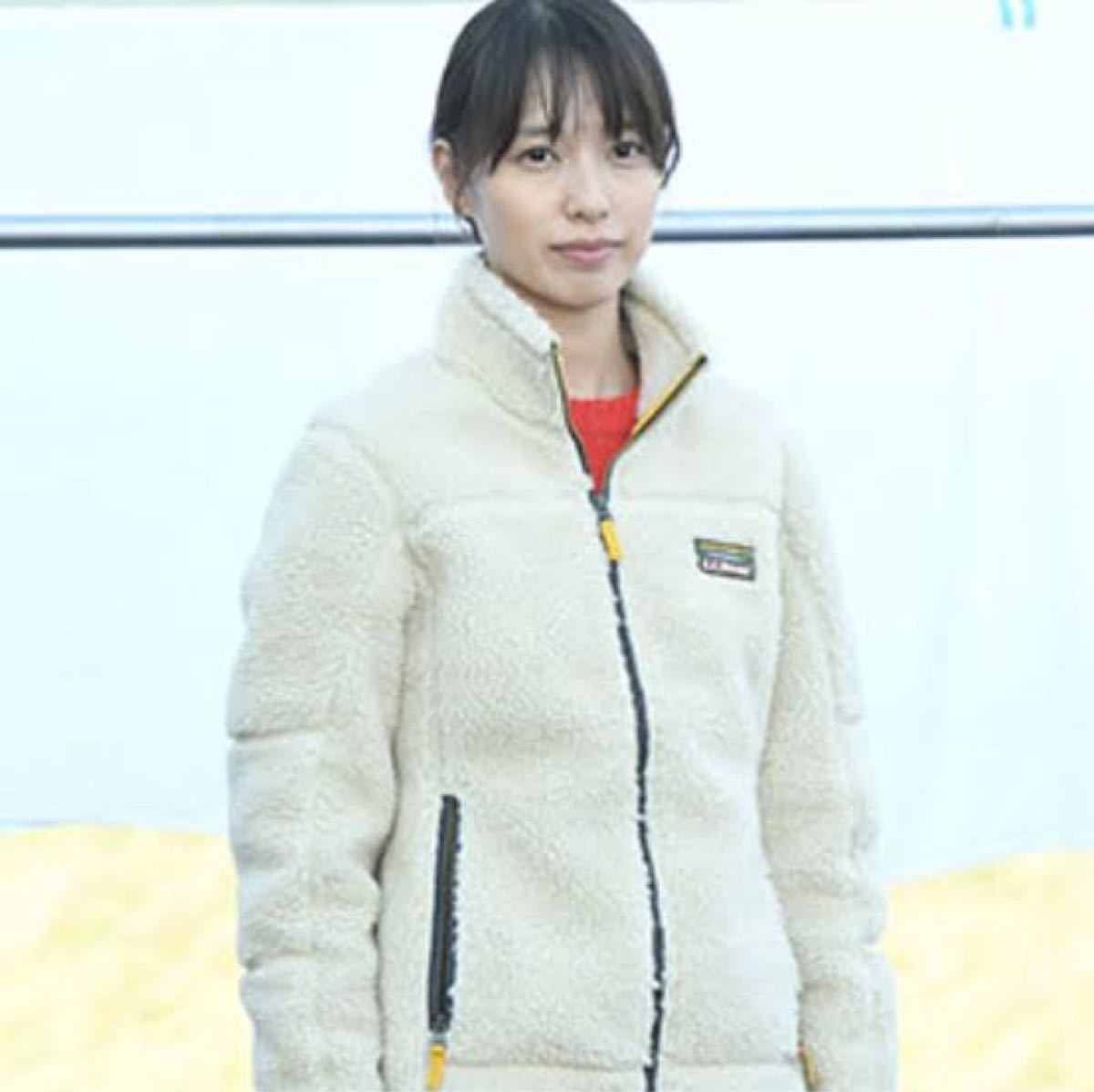 2023 L.L.Bean レディース マウンテン パイル フリース　ジャケット JP Mサイズ　Mountain Pile Fleece Jacket ボア　ナチュラル_戸田恵梨香さん着用。色違いになります。