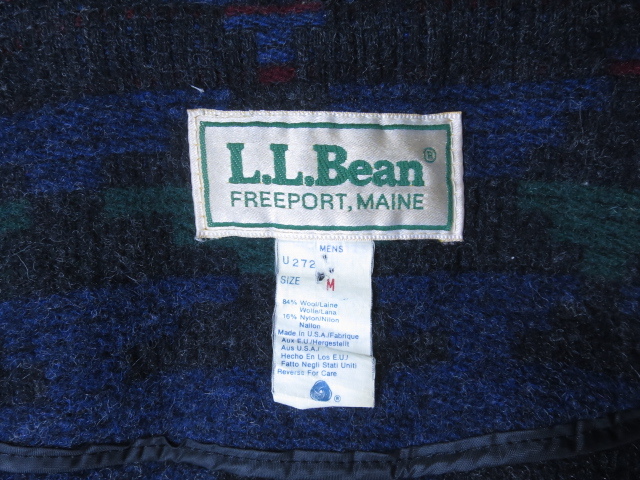 ＵSA製 90s L.L.Bean エルエルビーン ネイティブ ウール ジャケット 実寸 L ～ XL ウールリッチ 