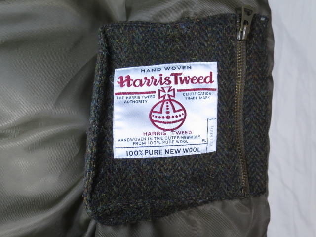 Eddie Bauer × Harris Tweed エディーバウアー × ハリスツイード ウール スカイライナー S ダウンジャケット 650FP 日の出タグ_画像6