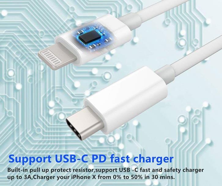 ［２個］iphone13/12/11 ケーブル 1M 充電 USB-C to Lightning USB C Type-C to 8pin Cable for Lightning Fast Charging_画像4