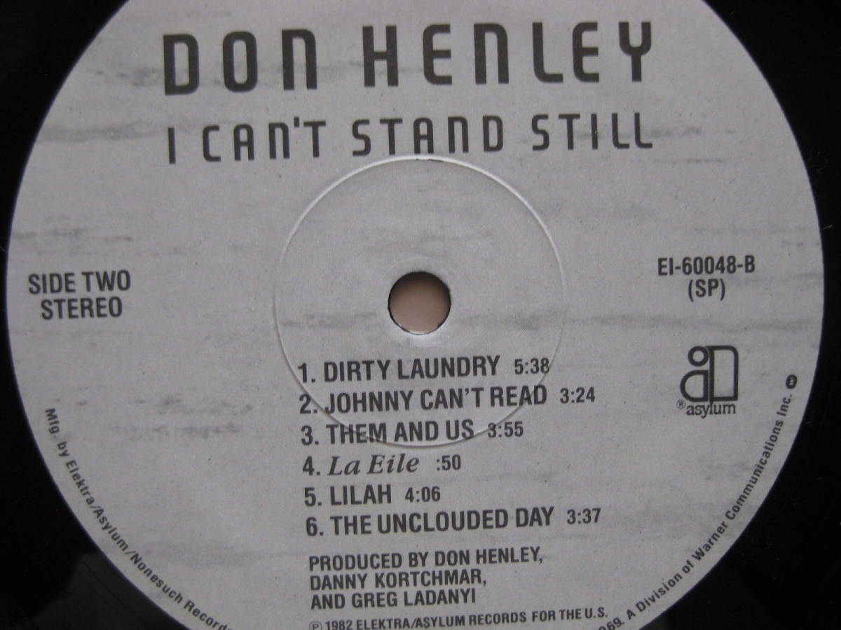 LP　DON HENLEY ドン・ヘンリー　I CAN'T STAND STILL.._画像7