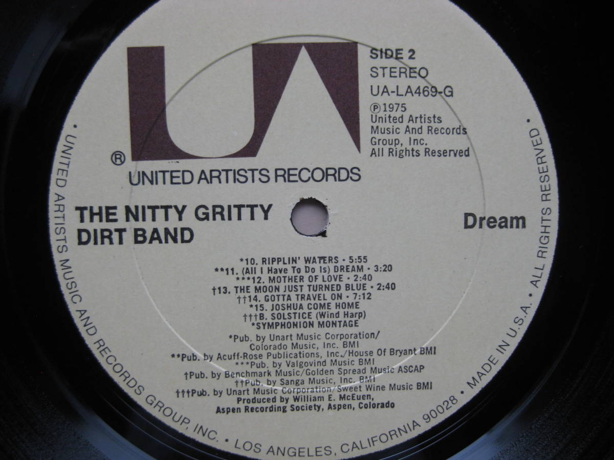 LP THE NITTY GRITTY DIRT BAND ニッティー・グリッティー・ダート・バンド  DREAM .の画像7