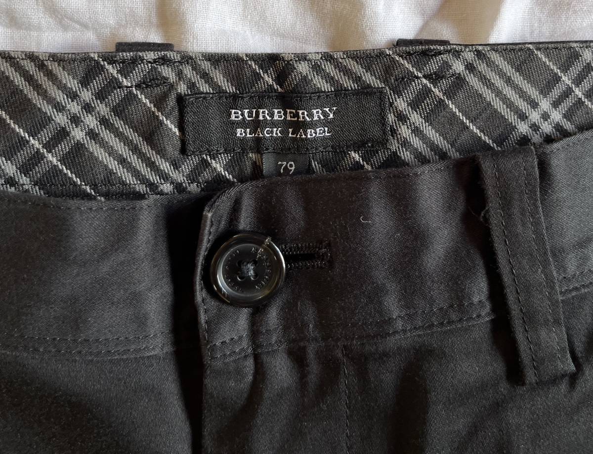 BURBERRY BLACK LABEL バーバリーブラックレーベル サイズ79 スラックス　パンツ　定番　黒_画像2