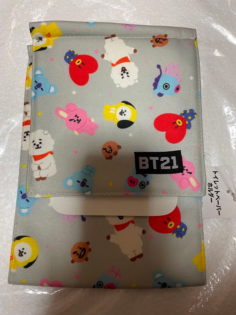 BT21 トイレットペーパーホルダー　グレー