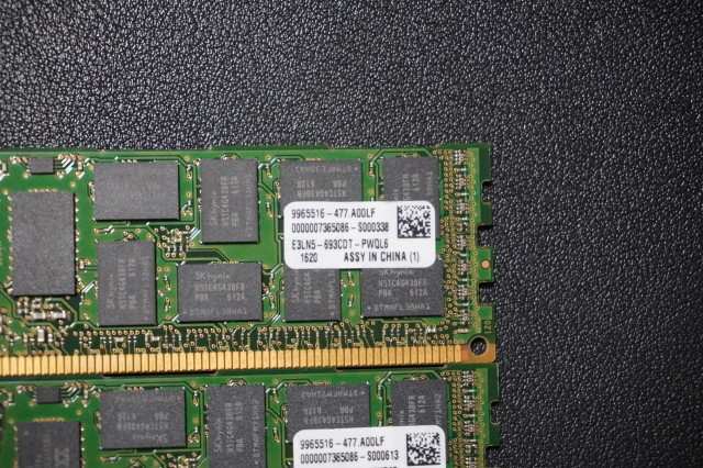 【中古】メモリ 16GB 4枚 / キングストン デスクトップPC用 DDR3 KVR16R11D4/16HB // 1600MT/s ECC Registered DIMM CL11 2RX4 240-pin_画像3