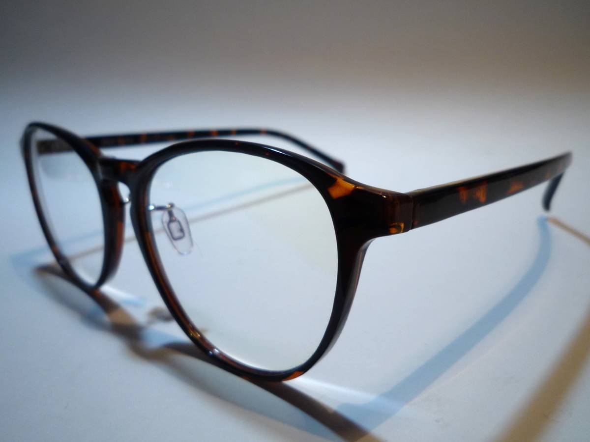 39992 MUJI/無印良品 ボストン型 眼鏡 UV400 クリアレンズ サングラス ブルーカットレンズ_画像2