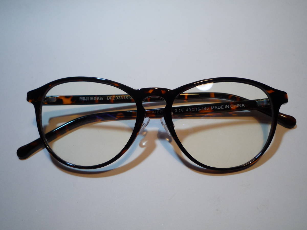 39992 MUJI/無印良品 ボストン型 眼鏡 UV400 クリアレンズ サングラス ブルーカットレンズ_画像8