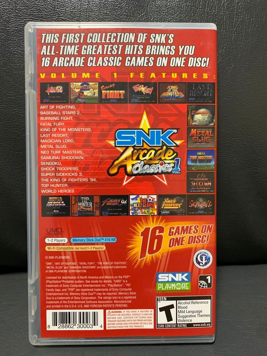 PSP SNKアーケードクラシックスvol.1 海外版