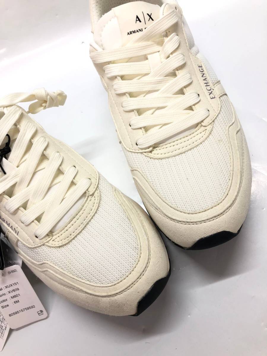 * новый товар выставленный товар *A/X ARMANI EXCHANGE спортивные туфли US:7M(25cm) off белый Armani Exchange мужской XUX151 несколько принятых ставок включение в покупку OK B231213-5