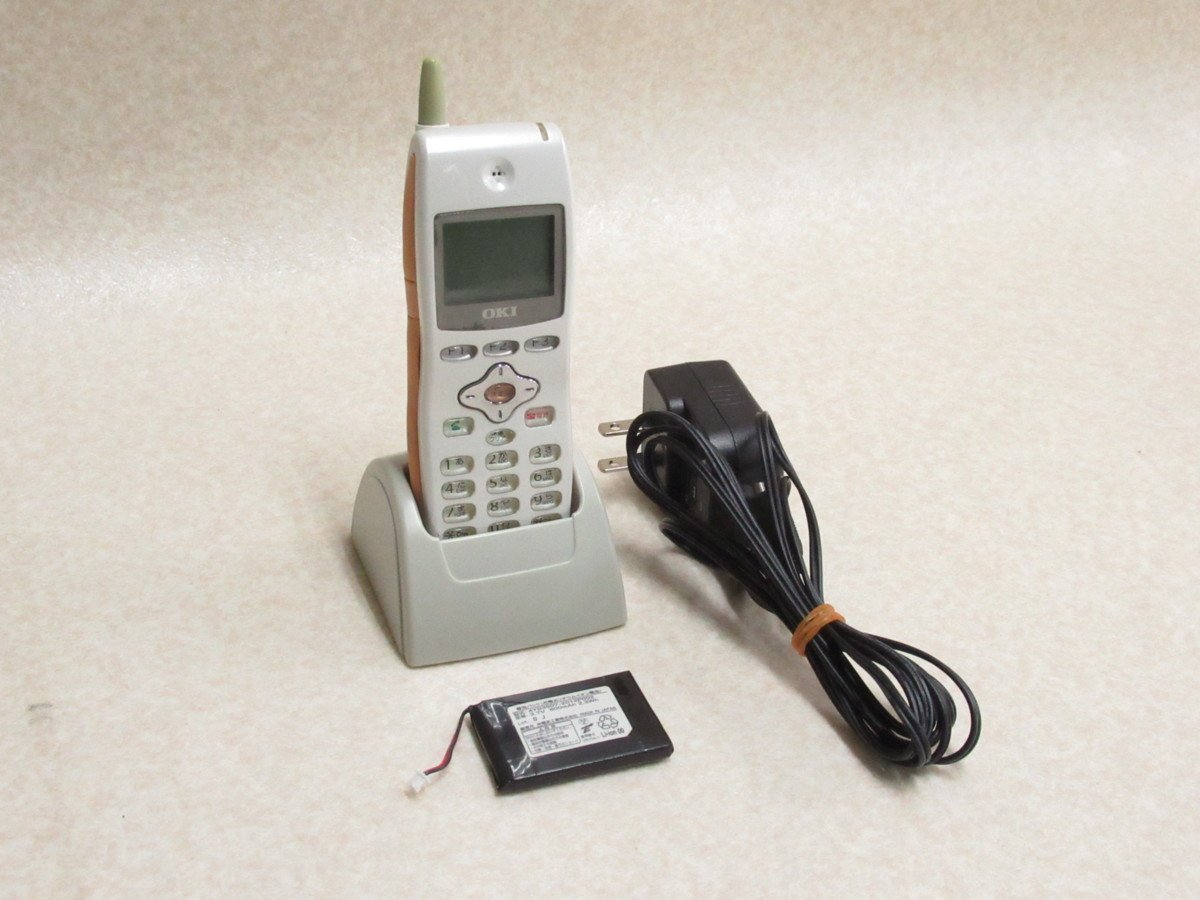 Ω ZZK2 1605 保証有 沖 OKI 事業所コードレス電話機 UM7588 電池付・祝10000！取引突破！