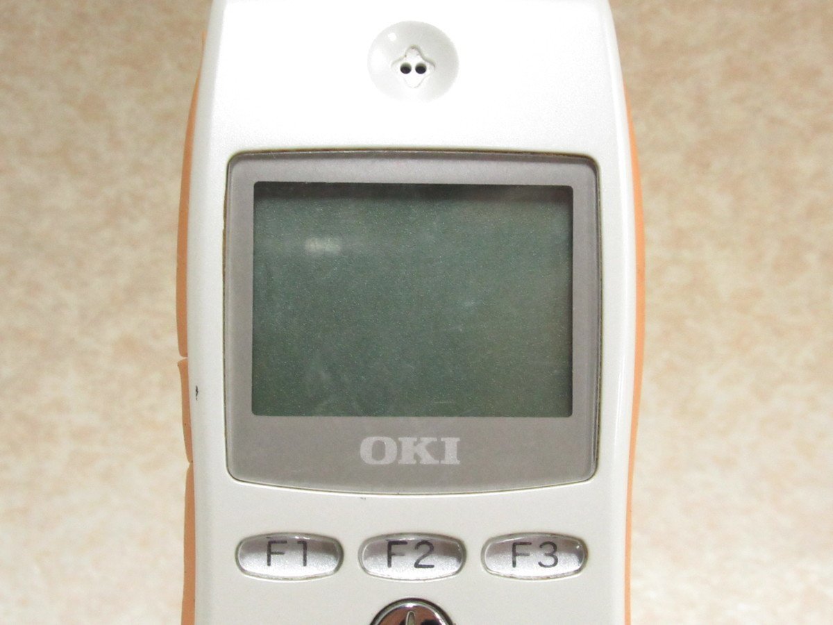 Ω ZZK2 1608 保証有 沖 OKI 事業所コードレス電話機 UM7588 電池付・祝10000！取引突破！_画像3