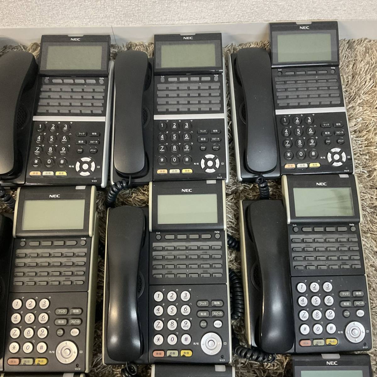 美品 NEC Aspire X DT300Series 24ボタン標準 電話機 DTL-24D-1D BK TEL 大量まとめ 14台 セット 10台 以上 ビジネスフォン_画像3