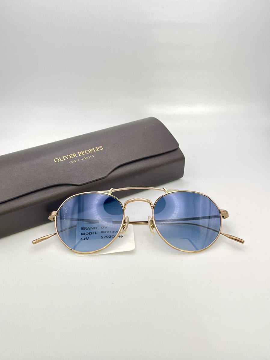 【新品】オリバーピープルズ　Oliver Peoples サングラス　日本製　ブルーレンズ　ゴールド　ダブルブリッジ