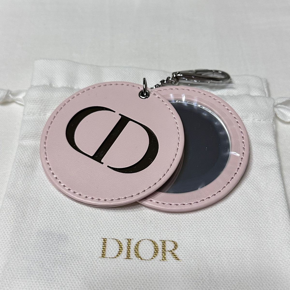 Christian Dior ディオール ノベルティ ミラー チャーム 巾着ポーチ 新品未使用♪