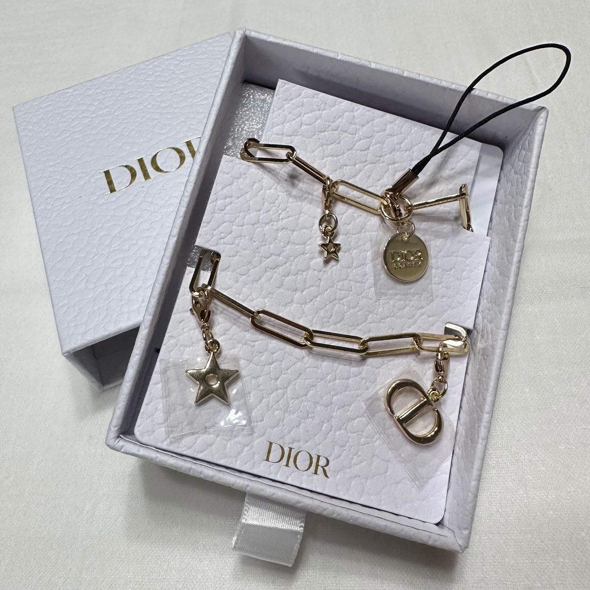 【専用】Christian Dior ディオール ノベルティ ゴールド フォンチャーム ストラップ シュシュ 香水 新品未使用♪