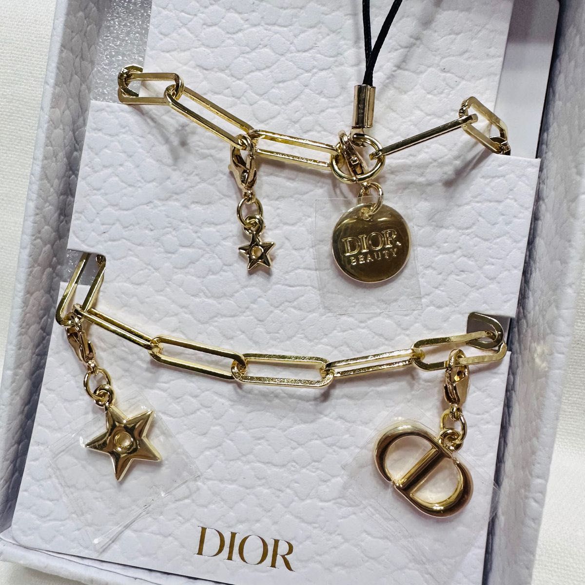 【専用】Christian Dior ディオール ノベルティ ゴールド フォンチャーム ストラップ シュシュ 香水 新品未使用♪