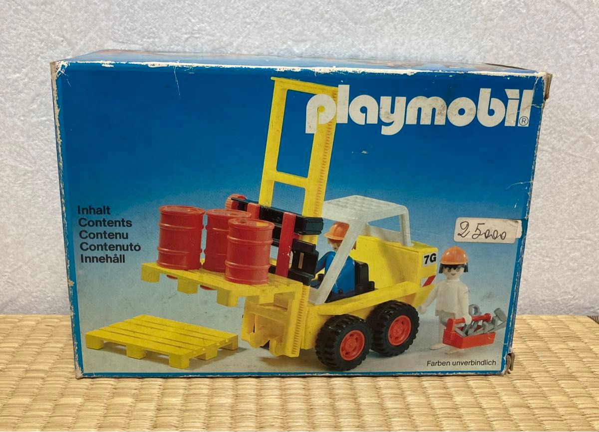 プレイモービル 3506 playmobil フォークリフト　プレモ 廃盤　PLAYMOBIL 未使用品　工事
