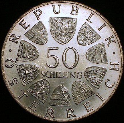  原文:【オーストリア大型銀貨】（1965年銘 20.0g）