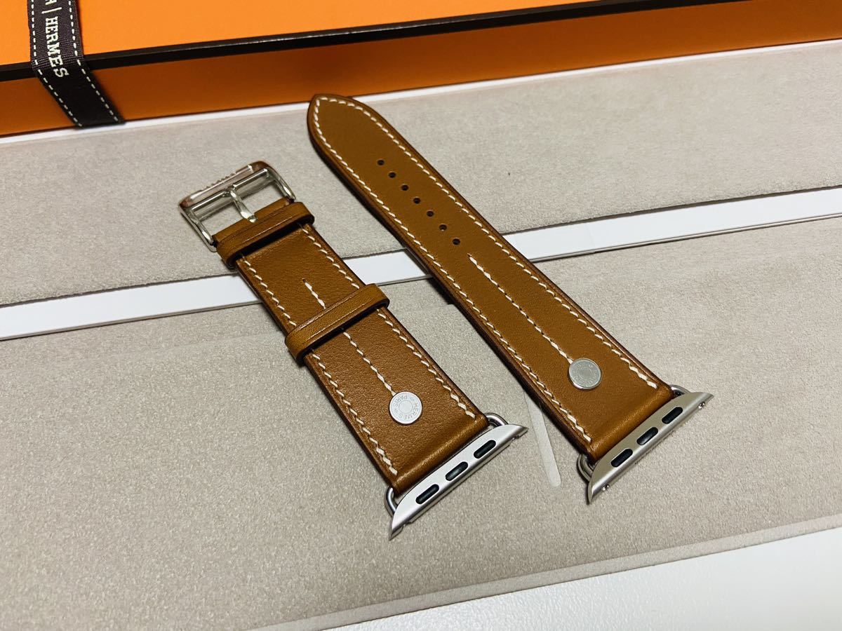 新品未使用 Apple Watch HERMES 44mm 45mm シンプルトゥール レザーストラップ クルード セル ベルト アップルウォッチ エルメス Series9_画像2