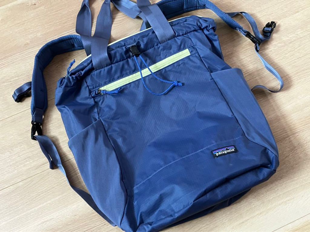 美品☆パタゴニア patagonia ライトウェイト トラベルトート 2WAY ブラック トートパック リュック _画像2