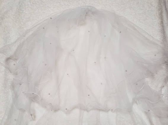  wedding veil wedding pearl 2 layer wedding white Short face up veil down party . type 