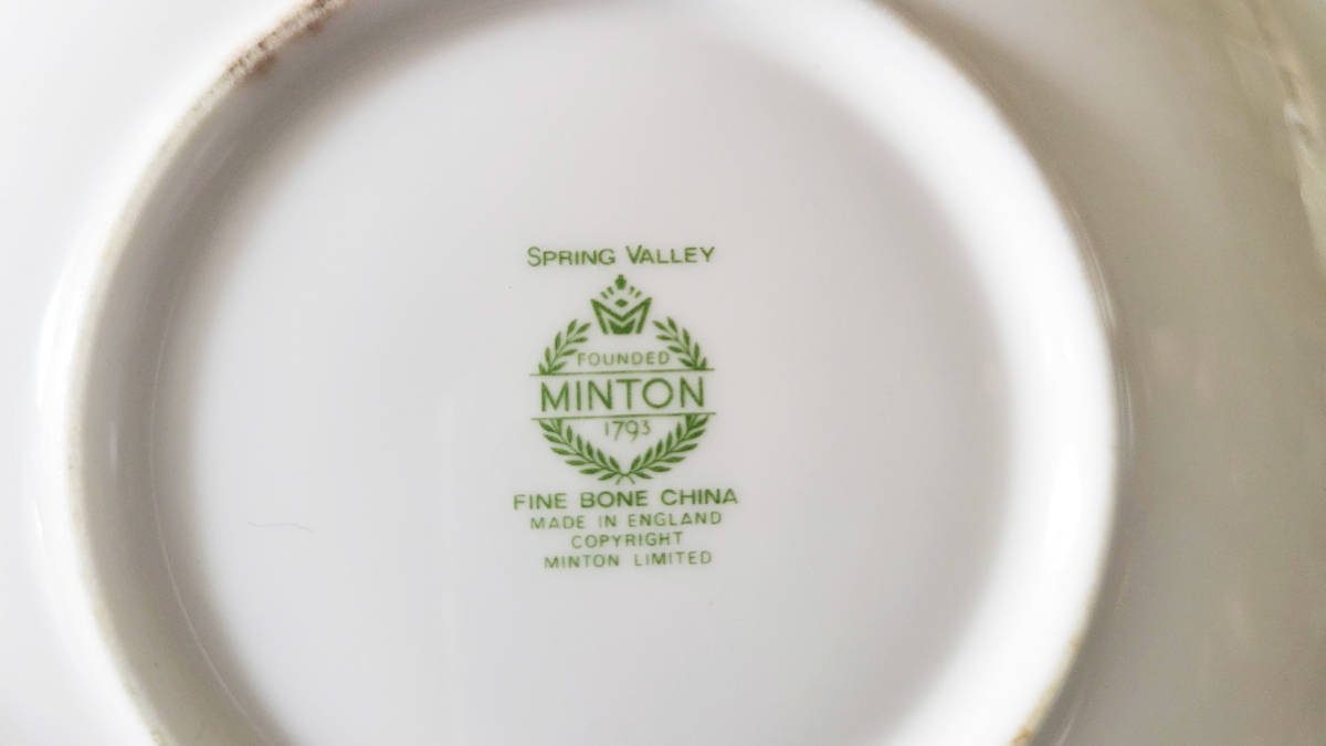 ミントン スプリングバレー カップ&ソーサー Minton Spring Valley cup and saucer フラワー スプリングバレー Vintage ヴィンテージ  の画像4