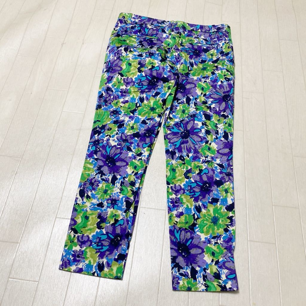 3770* ELLE L bottoms pants capri pants casual pants lady's 38 floral print 