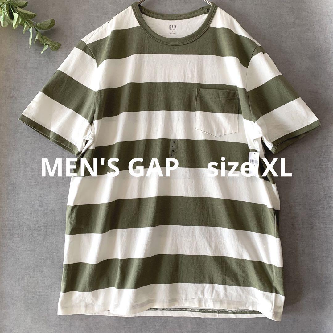 新品未使用】メンズ GAP ライトカーキボーダー半袖Tシャツ｜Yahoo