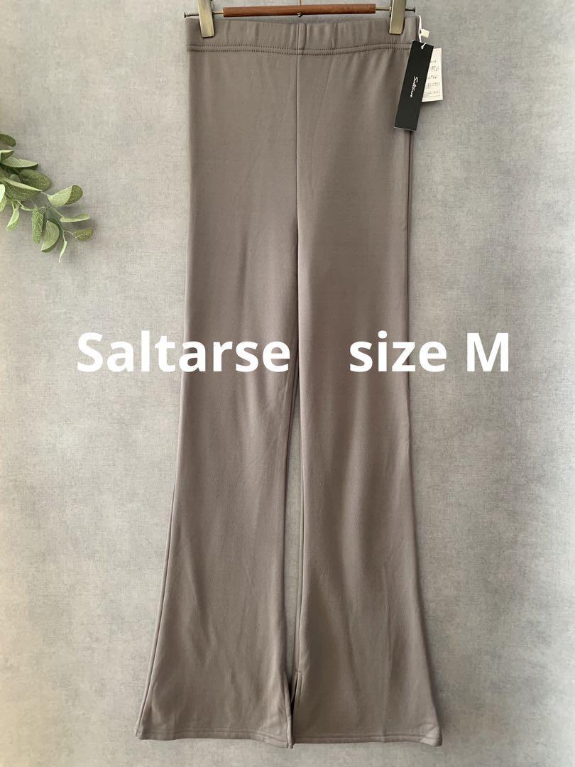 【新品未使用】Saltarse フレアパンツ モカ 裏起毛 秋冬 レギンスパンツ