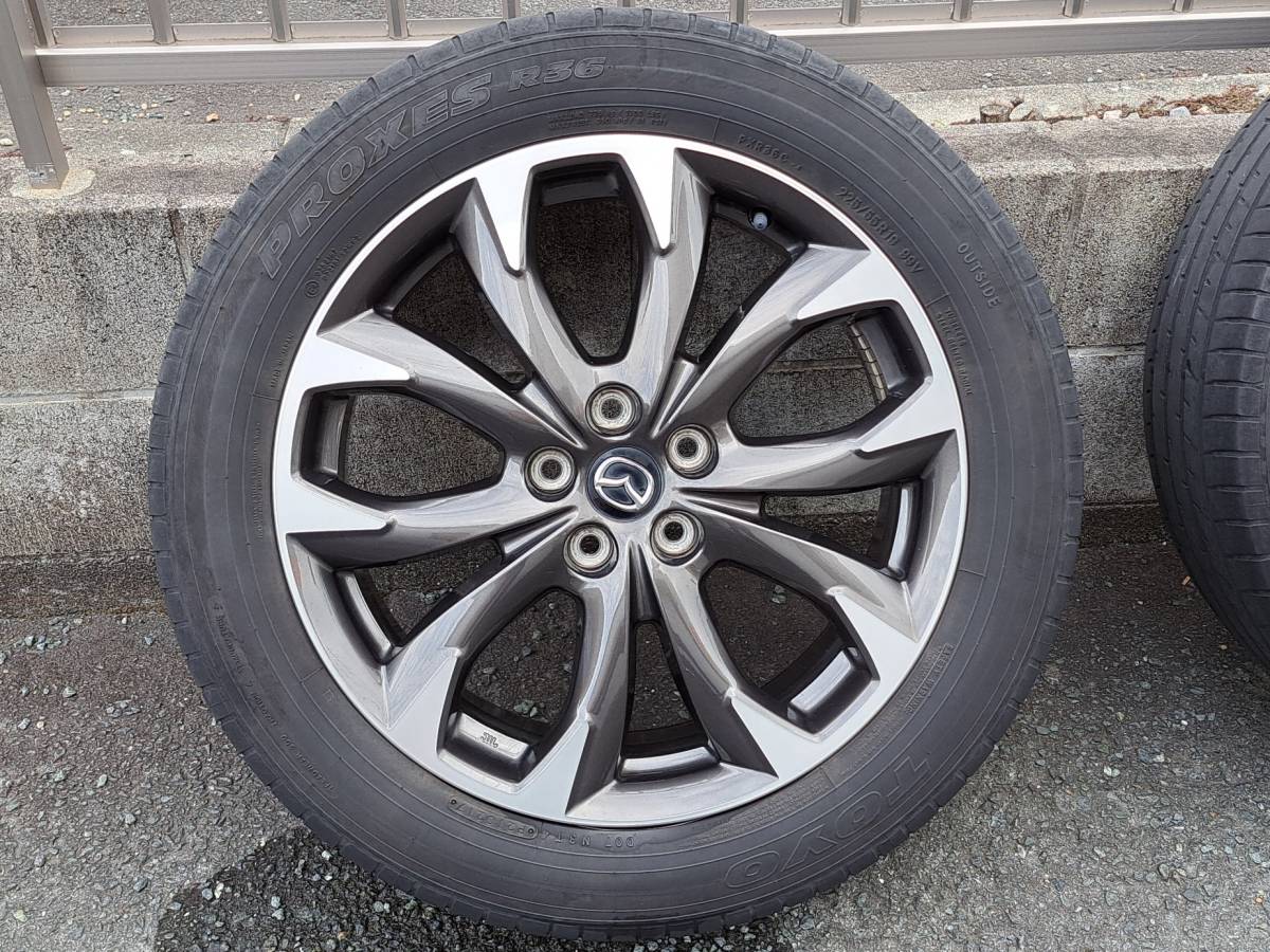 ☆マツダ KE系 CX-5 Lパッケージ 純正 19インチアルミホイール 19×7J+50 PCD 114.3 5H 225/55R19 4本☆90266725_画像3