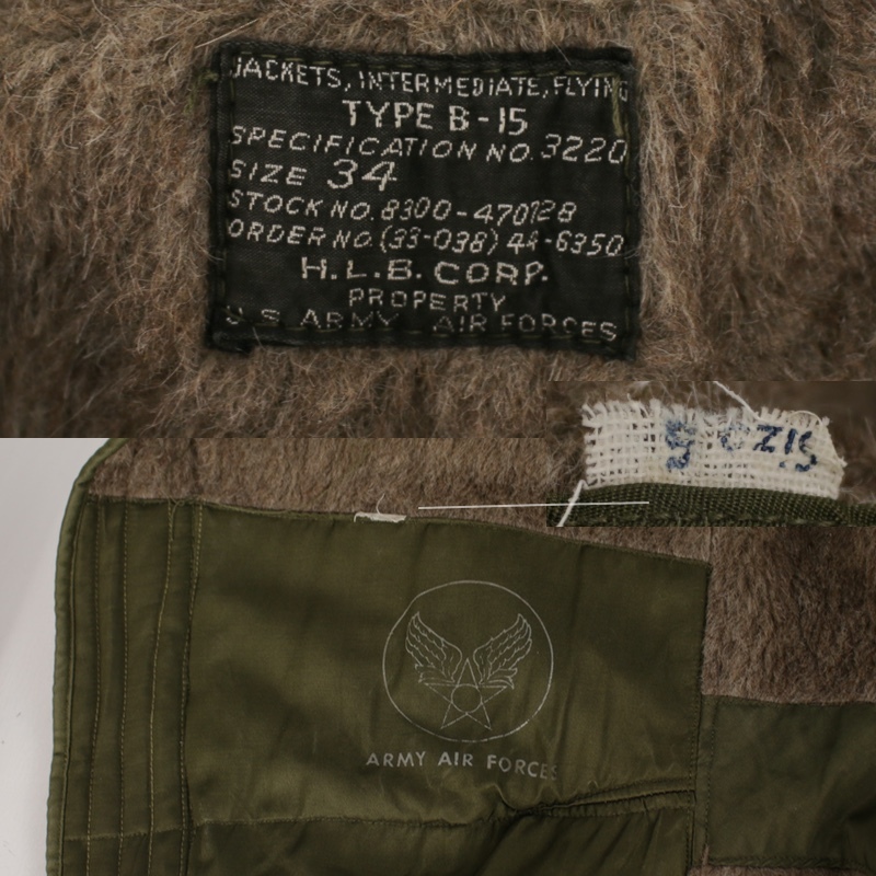  the US armed forces A-11 pants (B-15 tag attaching . error ) 1940 period vintage alpaca liner the truth thing [9018568]