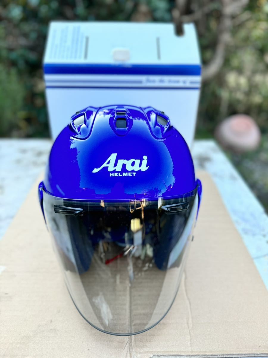 アライヘルメット　VZ-RAM 山城コラボカラー サイズXL ビビッドブルー　ジェットヘルメット_画像1